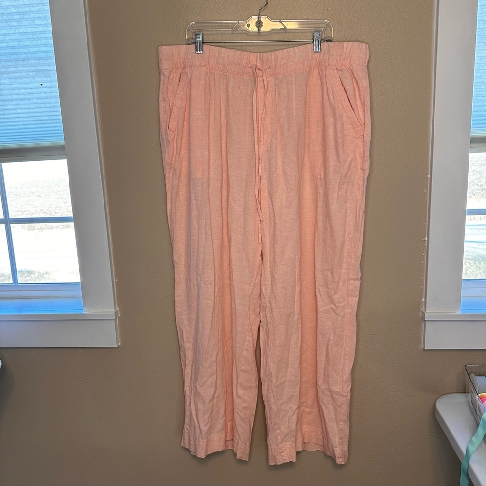 NWT Lane Bryant Pink Wide Leg Pants Size 22